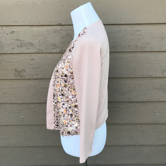 ☀️☀️☀️ 4/$20 Gap sweet sequined nude open jacket - Picture 3 of 6